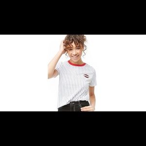 Size medium “At Your Service” embroidered Length